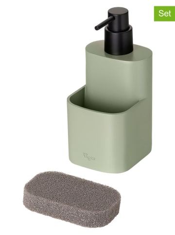 Vigar 2tlg. Set: Spülorganizer "Pocket" in Mint - (B)8,5 x (H)18,5 x (T)10 cm
