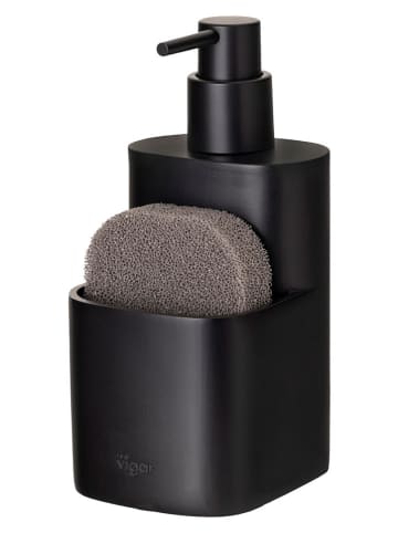 Vigar 2-częściowy zestaw "Pocket" w kolorze czarnym do zlewu - 8,5 x 18,5 x 10 cm