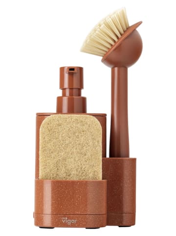 Vigar 3tlg. Set: Spülorganizer ''Rengø'' in Orange - (B)12 x (H)24,5 x (T)10 cm