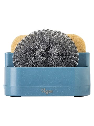 Vigar 3tlg. Set: Spülorganizer "Rengø" in Blau - (B)12,5 x (H)8,5 x (T)9,5 cm