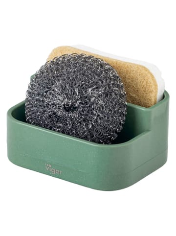 Vigar 3tlg. Set: Spülorganizer ''Rengø'' in Grün - (B)12,5 x (H)9,5 x (T)8,5 cm