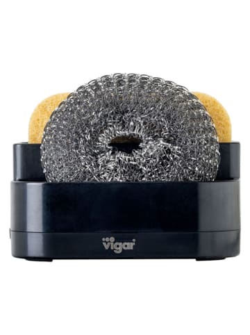 Vigar Schwammhalter in Schwarz - (B)12,5 x (H)8,5 x (T)9,5 cm