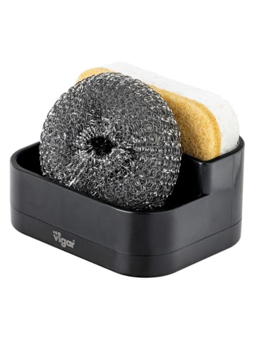 Vigar Schwammhalter in Schwarz - (B)12,5 x (H)8,5 x (T)9,5 cm