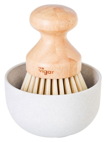 Vigar 2-częściowy zestaw w kolorze biało-beżowym - wys. 12 cm