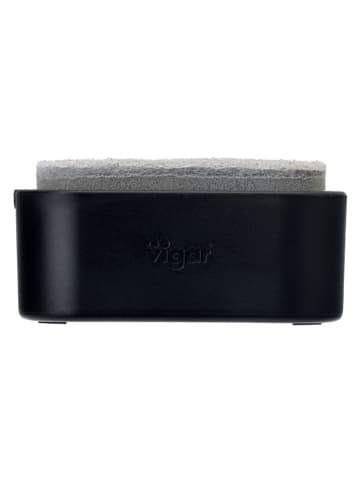 Vigar 2-delige set: Zeepdispenser zwart - (B)13 x (H)6,5 x (T)9 cm