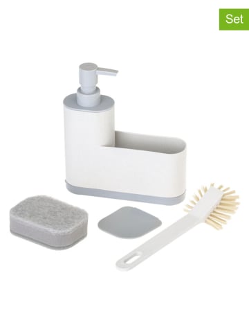 Vigar 4tlg. Set: Spülorganizer in Weiß - (B)18,5 x (H)26 x (T)5 cm