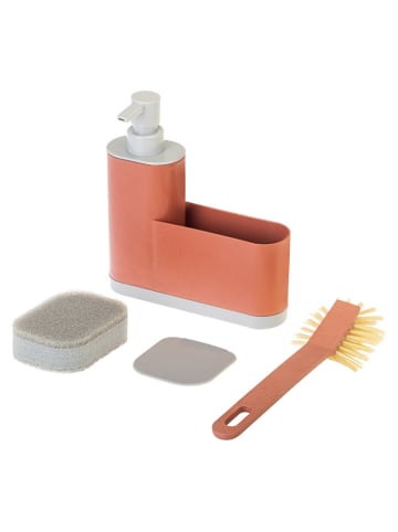 Vigar 4-częściowy zestaw "Zeroline" w kolorze czerwonym do zlewu