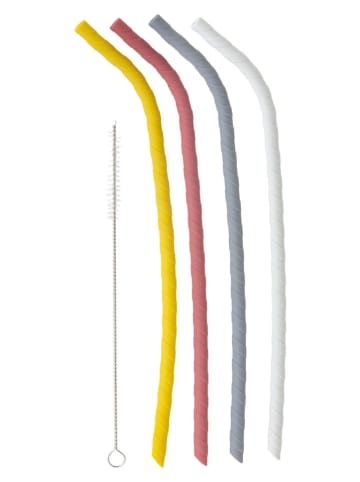 Vigar 4er-Set: Trinkhalme in Bunt - (H)26 cm