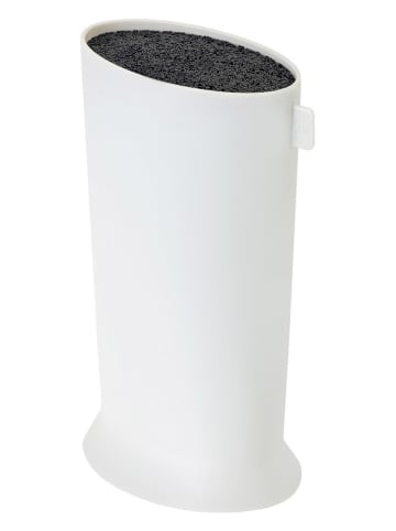 Vigar Messerblock "Taula" in Weiß - (B)14 x (H)24 x (T)9 cm