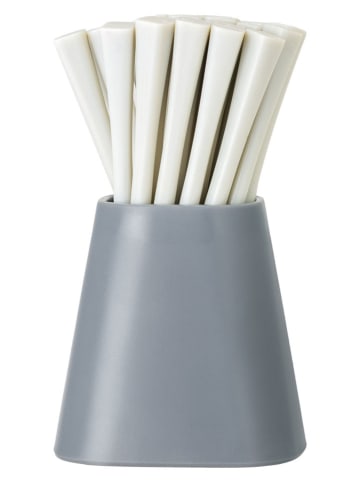 Vigar 21tlg. Set: Cocktailspieße in Grau/ Weiß