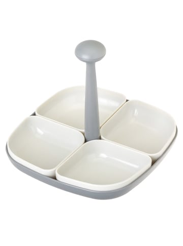 Vigar Taca "Taula" w kolorze biało-szarym do serwowania - 20 x 18,5 x 20 cm