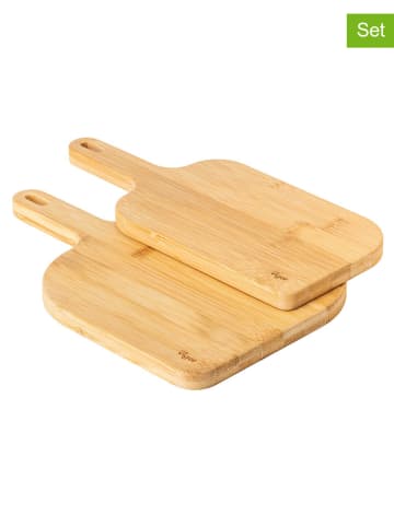Vigar 2er-Set: Servierbretter "Becco" in Hellbraun - (B)20 x (H)30 cm