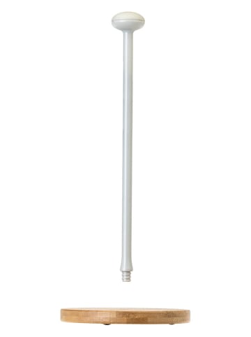 Vigar Küchenrollenhalter "Taula" in Weiß/ Hellbraun - (H)32,5 cm