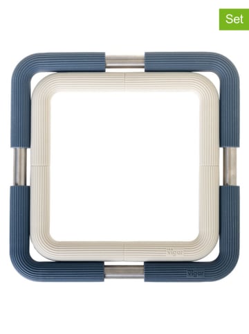 Vigar 2er-Set: Untersetzter "Minima" in Blau/ Grau - (B)20,5 x (H)20,5 cm