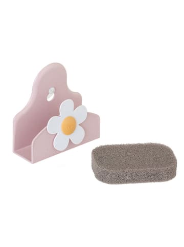 Vigar Schwammhalter "Florganic" in Rosa - (B)12 x (H)11,5 x (T)7 cm