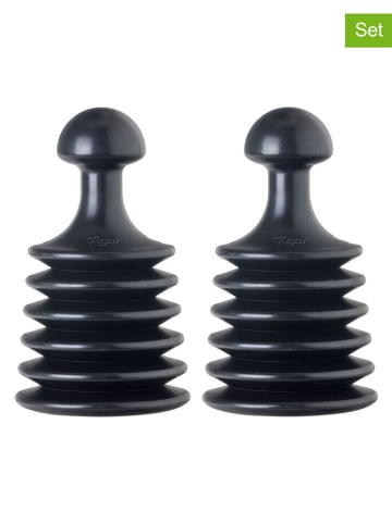 Vigar 2er-Set: Saugheber in Schwarz - (H)15 cm