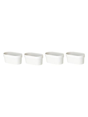 Vigar 4er-Set: Blumentöpfe "Urban garden" in Grau - (B)17 x (H)8,5 x (T)8 cm