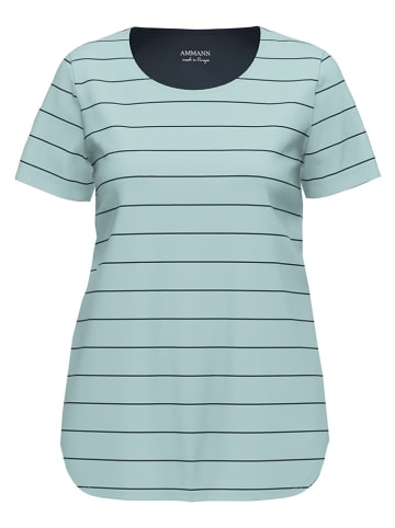 Ammann Koszulka piżamowa w kolorze błękitnym