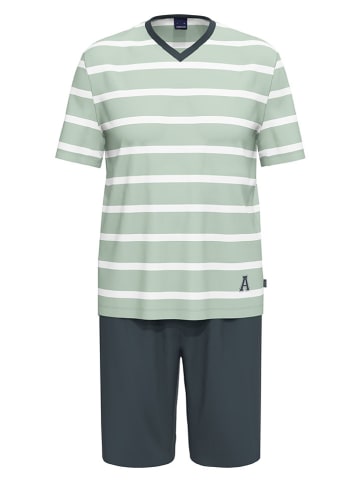 Ammann Pyjama in Mint/ Dunkelblau