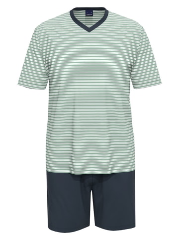 Ammann Pyjama in Mint/ Dunkelblau