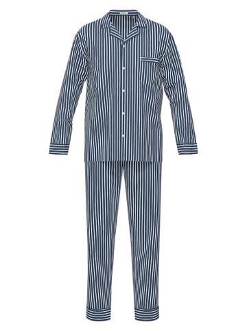 Seidensticker Pyjama in Dunkelblau/ Weiß
