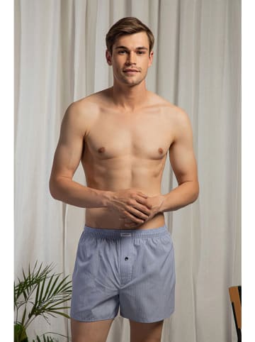 Seidensticker 2er-Set: Boxershorts in Dunkelblau/ Hellblau
