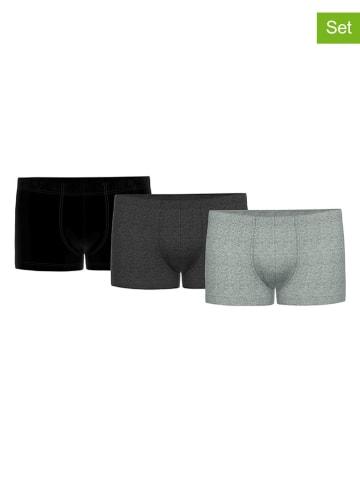 Seidensticker 3er-Set: Boxershorts in Schwarz/ Anthrazit/ Grau