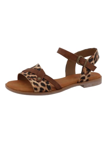 MUSTANG SHOES Sandalen "Feelija" lichtbruin/beige/zwart