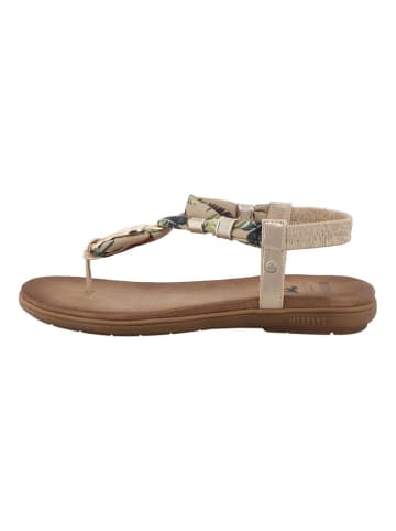 MUSTANG SHOES Teensandalen "Dona" beige/groen