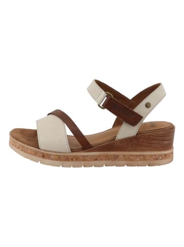 MUSTANG SHOES Sandaletten "Ileana" in Creme/ Braun