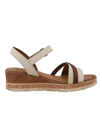 MUSTANG SHOES Sandaletten "Ileana" in Creme/ Braun