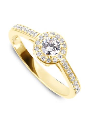 OR Carats Gold-Ring mit Diamanten und Edelstein