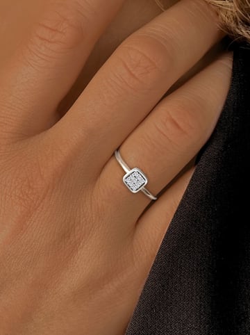 OR Carats Weißgold-Ring mit Diamant