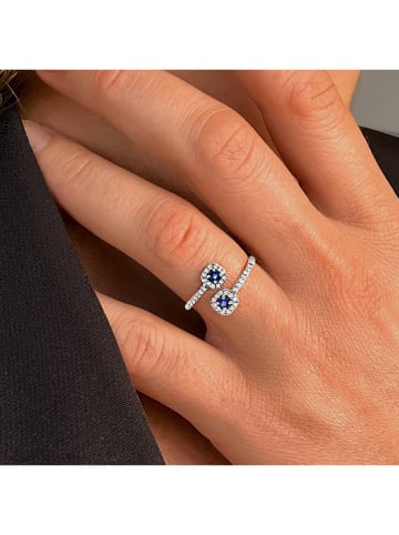 OR Carats Weißgold-Ring mit Edelsteinen