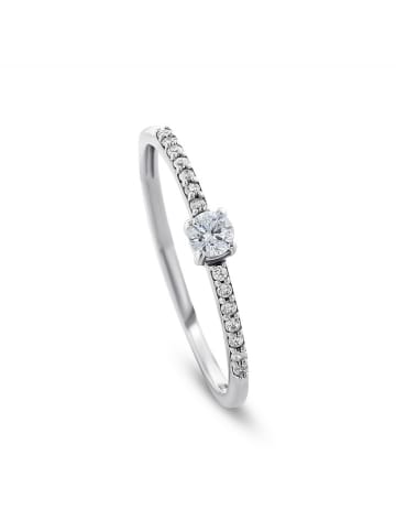 OR Carats Witgouden ring met diamanten en edelsteen