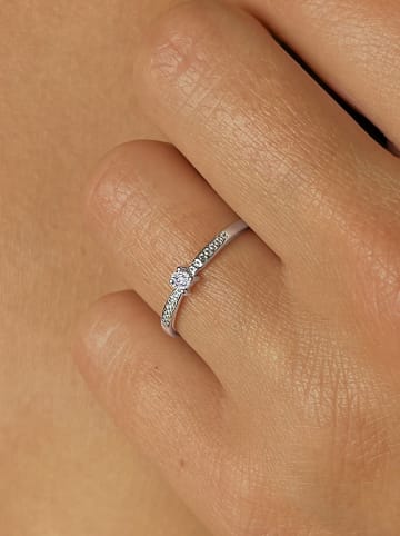 OR Carats Weißgold-Ring mit Diamant