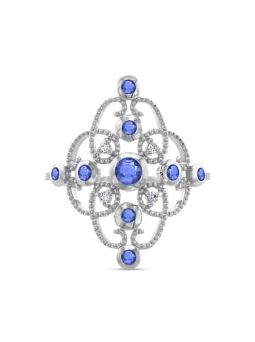 OR Carats Weißgold-Ring mit Diamanten und Edelsteinen