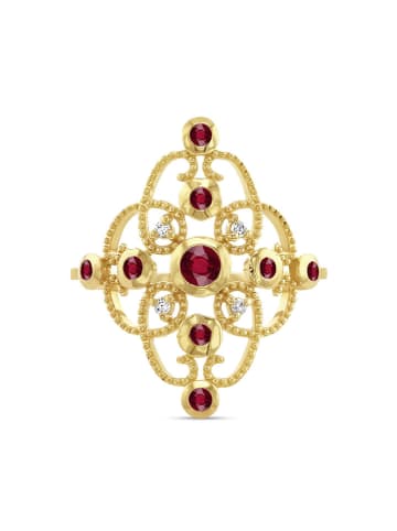 OR Carats Złoty pierścionek z diamentami i kamieniami szlachetnymi