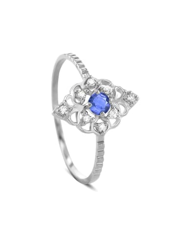 OR Carats Witgouden ring met diamanten en edelsteen