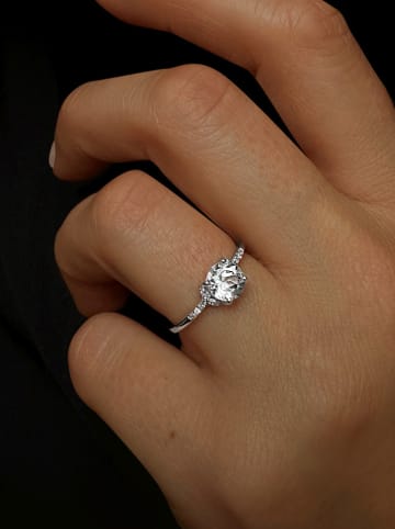 OR Carats Złoty pierścionek z diamentem i kamieniem szlachetnym