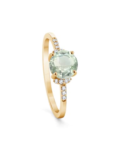 OR Carats Gold-Ring mit Diamanten und Edelstein