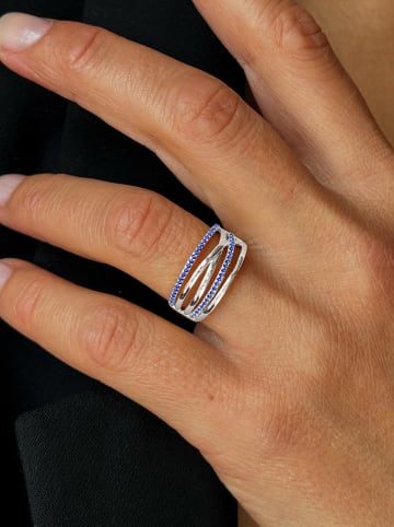 OR Carats Weißgold-Ring mit Edelsteinen