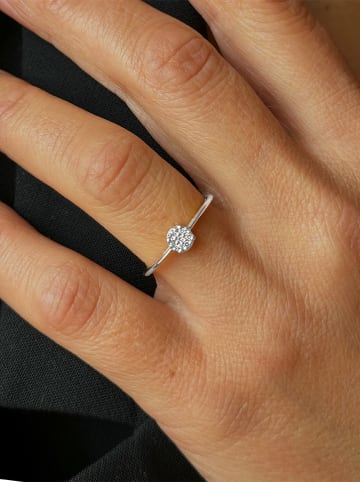 OR Carats Weißgold-Ring mit Diamant