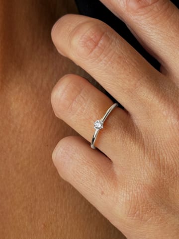 OR Carats Weißgold-Ring mit Diamant