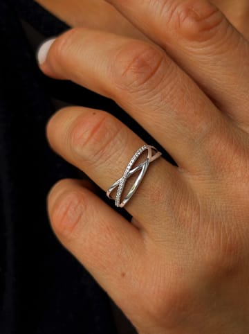 OR Carats Weißgold-Ring mit Diamanten