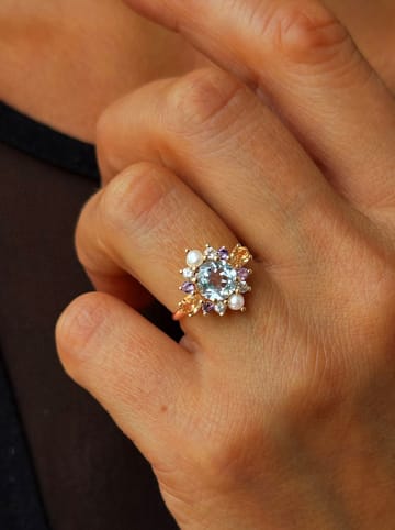 OR Carats Gold-Ring mit Edelsteinen