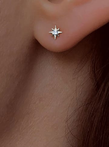 OR Carats Witgouden oorstekers met diamanten