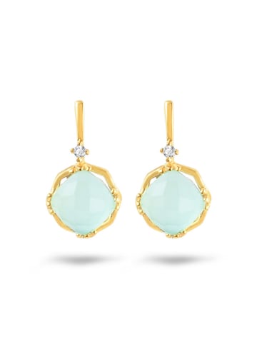 OR Carats Złote kolczyki-wkrętki z kamieniem szlachetnym