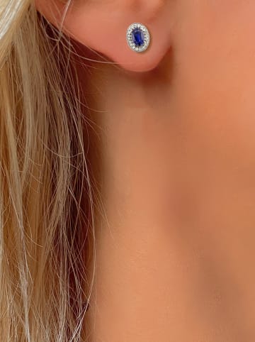 OR Carats Witgouden oorstekers met edelstenen