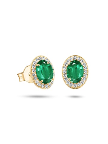 OR Carats Gouden oorstekers met edelstenen